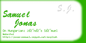 samuel jonas business card